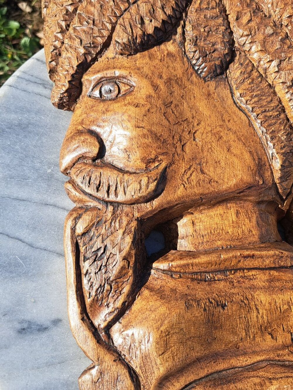 Large Wooden Rasta Wall Mask - Picture 10 of 11